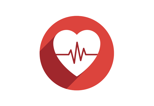 心室辅助装置-红色心脏图标